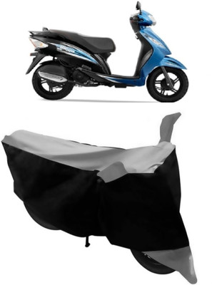 GANPRA Two Wheeler Cover for TVS(Wego, Black, Grey)