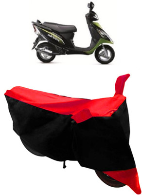 ENTIRELY ELITE Waterproof Two Wheeler Cover for TVS(Scooty Streak, Red, Black)