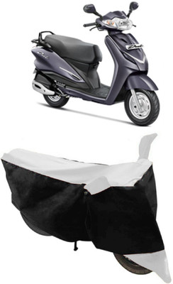 ABORDABLE Two Wheeler Cover for Hero(Duet, White, Black)