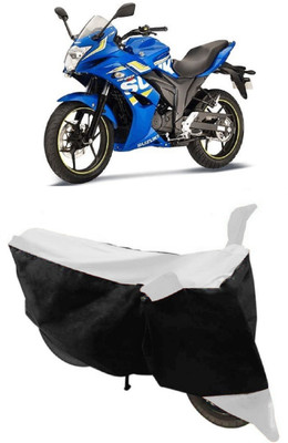 THE REAL ARV Two Wheeler Cover for Suzuki(Gixxer SF, White, Black)