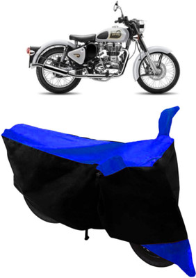 THE REAL ARV Two Wheeler Cover for Royal Enfield(Classic 500, Blue, Black)