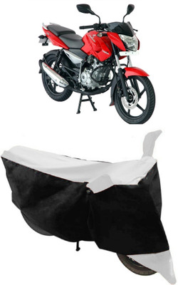 ENTIRELY ELITE Waterproof Two Wheeler Cover for Bajaj(Pulsar 135 LS DTS-i, White, Black)