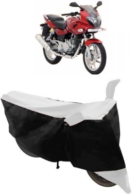 SHOPLINK Two Wheeler Cover for Bajaj(Pulsar 220 DTS-i, White, Black)