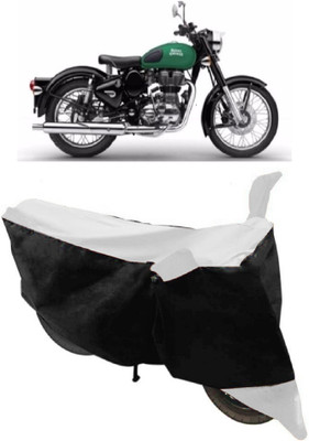 THE REAL ARV Two Wheeler Cover for Royal Enfield(Twin, White, Black)