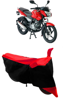 ABORDABLE Two Wheeler Cover for Bajaj(Pulsar 150 DTS-i, Red, Black)