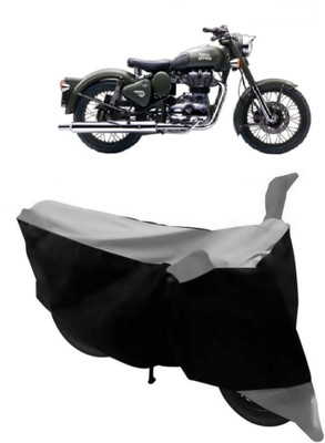 ABORDABLE Two Wheeler Cover for Royal Enfield(Beat, Grey, Black)