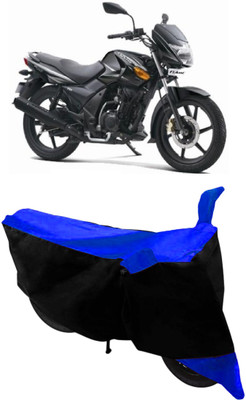 GANPRA Two Wheeler Cover for TVS(Flame SR125, Black, Blue)