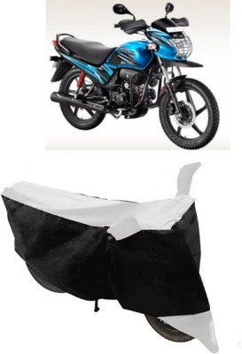 ABORDABLE Waterproof Two Wheeler Cover for Hero(Passion Pro TR, White, Black)