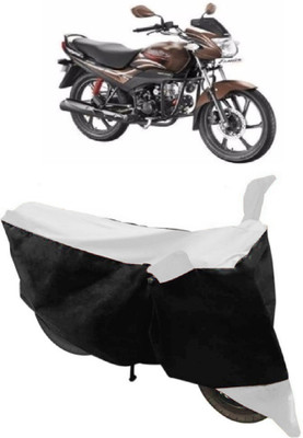 THE RAL ARV Two Wheeler Cover for Hero(Passion, White, Black)