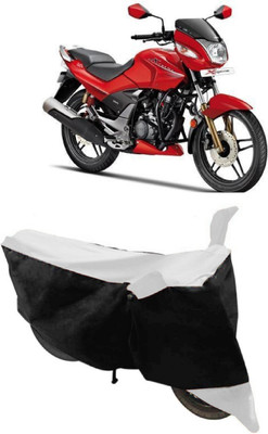 ABORDABLE Two Wheeler Cover for Hero(CBZ Extreme, White, Black)
