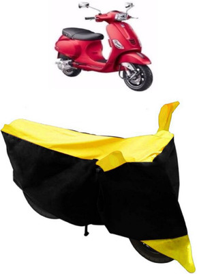 SHOPLINK Two Wheeler Cover for Piaggio(Vespa SXL, Yellow, Black)
