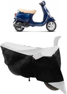 SHOPLINK Two Wheeler Cover for Piaggio(Vespa LX, White, Black)