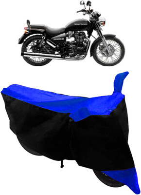 GANPRA Two Wheeler Cover for Royal Enfield(Thunderbird 350, Black, Blue)