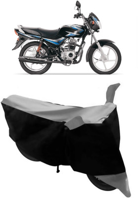 ABORDABLE Waterproof Two Wheeler Cover for Bajaj(CT100, Grey, Black)