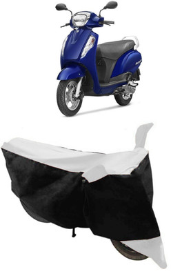 THE REAL ARV Two Wheeler Cover for Suzuki(Access, White, Black)