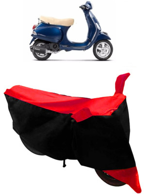 THE REAL ARV Two Wheeler Cover for Piaggio(Vespa LX, Red, Black)