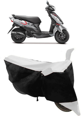 THE REAL ARV Waterproof Two Wheeler Cover for Suzuki(Let's, White, Black)