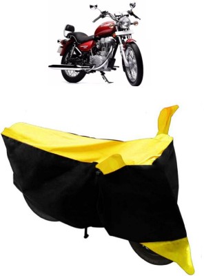 SHOPLINK Two Wheeler Cover for Royal Enfield(Twin spark, Yellow, Black)