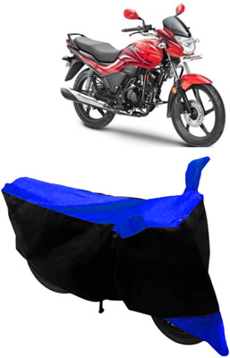 GANPRA Two Wheeler Cover for Hero(Passion Xpro, Black, Blue)