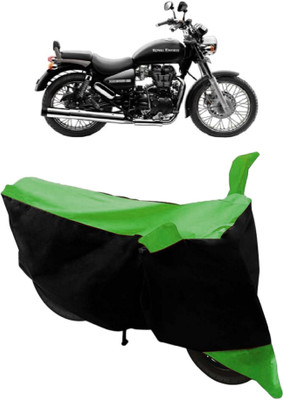 SHOPLINK Two Wheeler Cover for Royal Enfield(Thunderbird 350, Green, Black)
