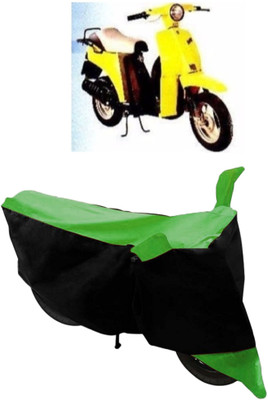 HEMSKAR Waterproof Two Wheeler Cover for Bajaj(Sunny, Green, Black)