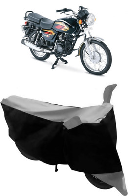 HEMSKAR Waterproof Two Wheeler Cover for TVS(Max 4R, Grey, Black)
