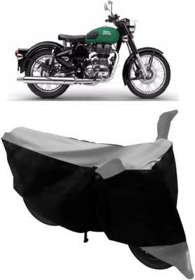 ABORDABLE Waterproof Two Wheeler Cover for Royal Enfield(Twin, Grey, Black)