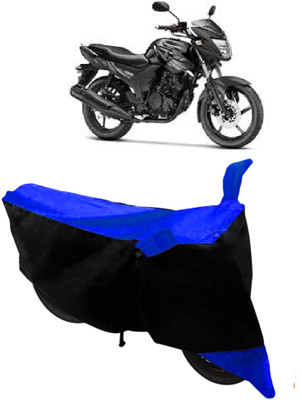 ABORDABLE Two Wheeler Cover for Yamaha(SZ R, Blue, Black)