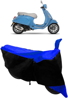 GANPRA Two Wheeler Cover for Piaggio(Vespa, Black, Blue)