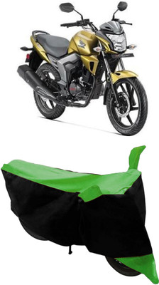 HEMSKAR Two Wheeler Cover for Honda(CB Trigger, Green, Black)