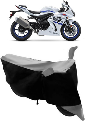 HEMSKAR Waterproof Two Wheeler Cover for Suzuki(GSX, Grey, Black)