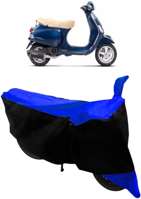 AutoGalaxy Waterproof Two Wheeler Cover for Piaggio(Vespa LX, Blue, Black)