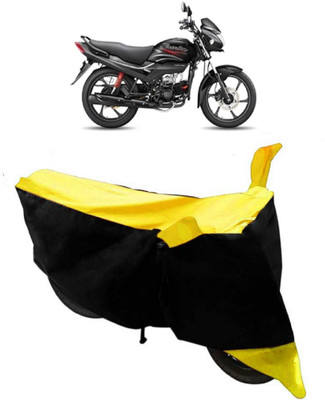 SHOPLINK Two Wheeler Cover for Hero(Passion Pro, Yellow, Black)