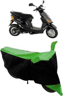 SHOPLINK Two Wheeler Cover for Hero(Electric Zippy, Green, Black)