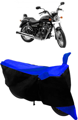 GANPRA Two Wheeler Cover for Royal Enfield(Thunderbird 500, Black, Blue)