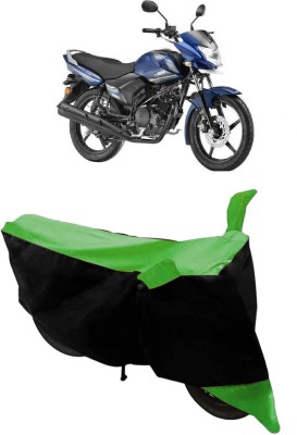 ABORDABLE Two Wheeler Cover for Yamaha(Saluto, Green, Black)