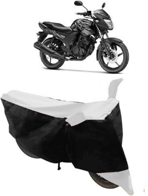 ABORDABLE Two Wheeler Cover for Yamaha(SZ R, White, Black)