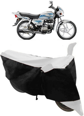THE REAL ARV Waterproof Two Wheeler Cover for Hero(Splendor Plus, White, Black)
