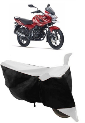 THE RAL ARV Waterproof Two Wheeler Cover for Bajaj(Discover 150 f, White, Black)