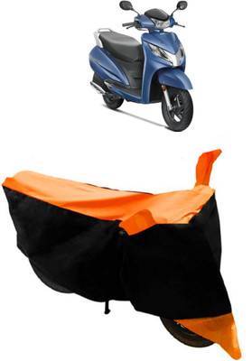 THE RAL ARV Two Wheeler Cover for Honda(Activa, Orange, Black)