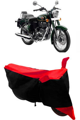 GANPRA Two Wheeler Cover for Royal Enfield(Bullet 500, Black, Red)