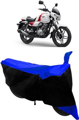 ABORDABLE Two Wheeler Cover for Bajaj(V 150, Blue, Black)