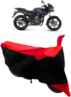 THE REAL ARV Waterproof Two Wheeler Cover for Bajaj(Pulsar 180 DTS-i, Red, Black)