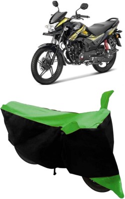 GANPRA Two Wheeler Cover for Honda(CB Shine, Black, Green)