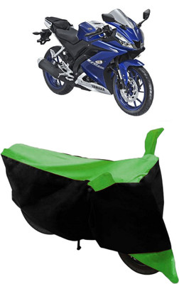 HEMSKAR Two Wheeler Cover for Yamaha(R15 V3, Green, Black)