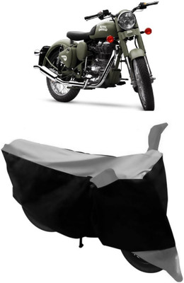 ABORDABLE Waterproof Two Wheeler Cover for Royal Enfield(Battle Green, Grey, Black)