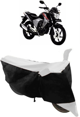 ABORDABLE Waterproof Two Wheeler Cover for Honda(Unicorn Dazzler, White, Black)