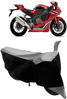ABORDABLE Waterproof Two Wheeler Cover for Honda(CBR 1000RR, Grey, Black)