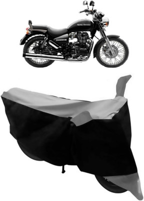 ABORDABLE Two Wheeler Cover for Royal Enfield(Thunderbird 350, Grey, Black)