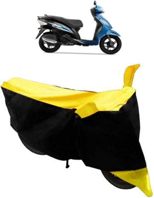 ABORDABLE Waterproof Two Wheeler Cover for TVS(Wego, Yellow, Black)